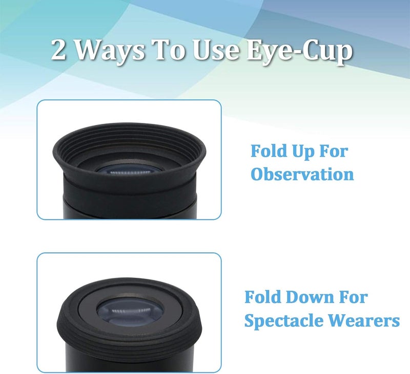WEOOEN 1.25inch Plossl Telescope Eyepiece 12.5mm, Fully Coated Optical Telescope Lens, Durable Metal Construction, Threaded for Standard 1.25 inch Astronomy Filters - Image 4